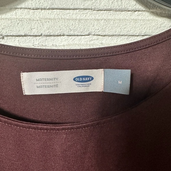 Old Navy Burgundy Medium Maternity Cap Sleeve Dress Size M - Picture 2 of 6
